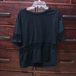 Mesh Black T-shirt Brandy Melville
